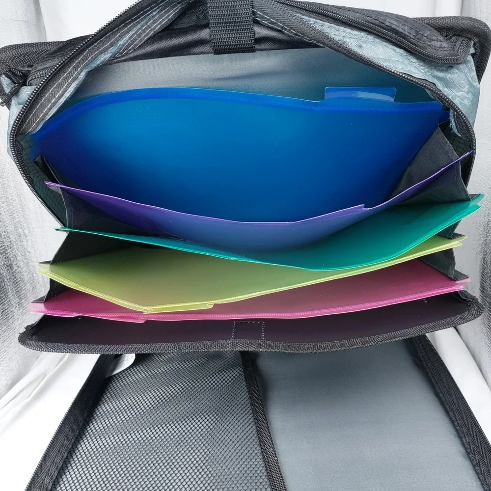 Case-It The Mighty Zip Tab 3 Ring Zipper Binder 600 Sheet 5 Subject File Folder